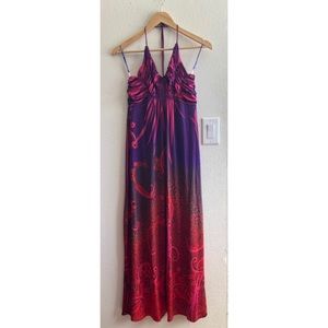 Snap Maxi Purple/Pink Dress